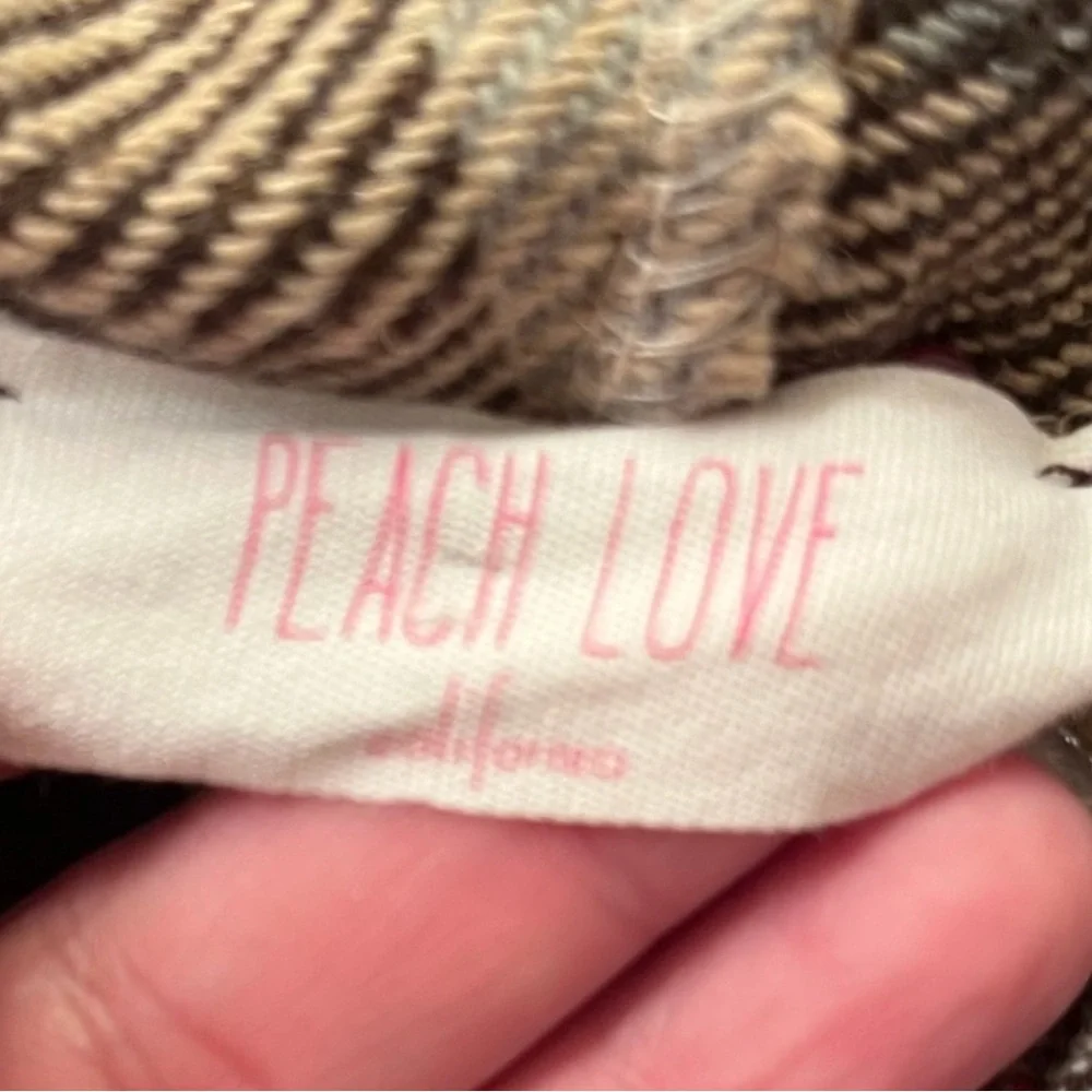 Peach Love California Red Plaid Cape
